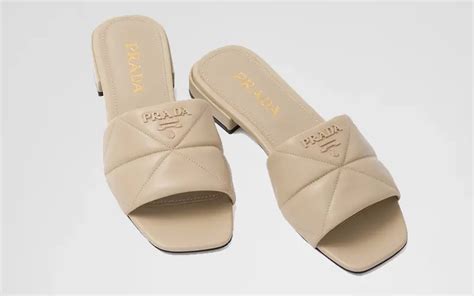 prada slippers beige|Prada slippers sale.